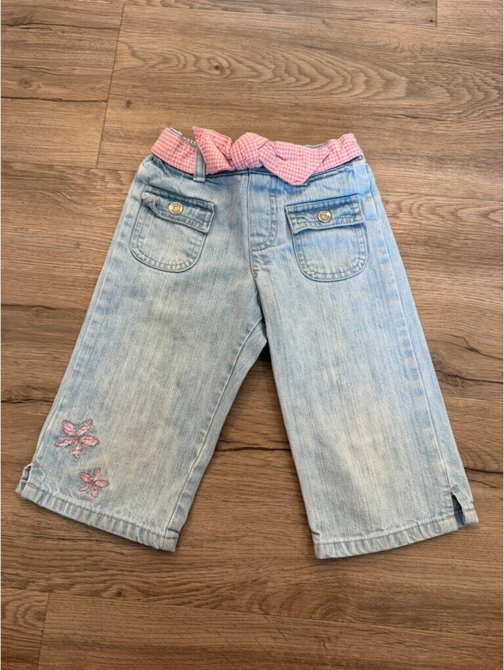 Vintage Y2K Toddler Girl Capris with Belt Size 5T